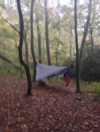 first night in my hammock on the trail